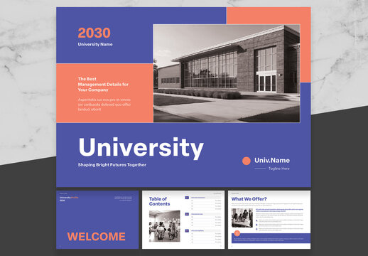 Orange And Blue School Profile