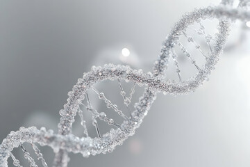 3D Illustration DNA Strand Genetic Code Biology Science Research Healthcare Medical