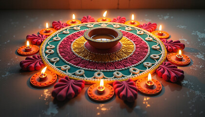  Festive Candles Creating a Warm and Celebratory Atmosphere  
