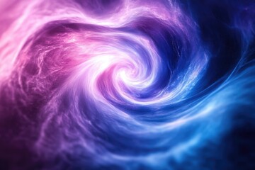 A swirling vortex of vibrant purple and blue nebulae, cosmic dust, and starlight.