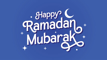 Ramadan wish template with simple yet elegant typo in vector 