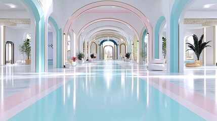 Obraz premium Bright aesthetic interior design & digital art