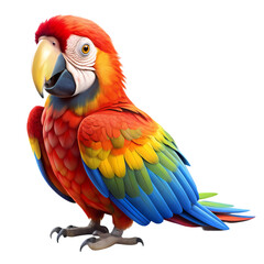 Obraz premium Scarlet Macaw: Pictures, Facts & Care isolated on transparent background