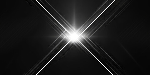 Dark minimalist background with glowing white lines and geometric symmetry