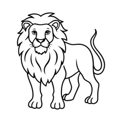 lion cartoon isolated on white