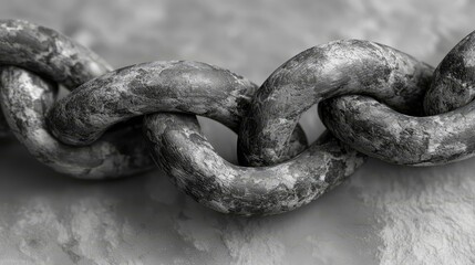 Aged Metal Chain Detail Close-up