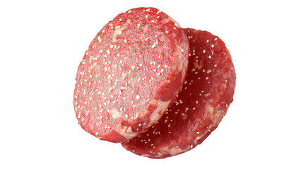 Beef burger meat isolated on white background