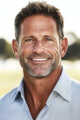 Fototapeta premium Close Up Portrait of a Smiling Man