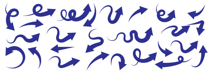 hand drawn arrow collection. vector