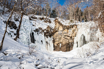 北海道　滝野　アシリベツの滝