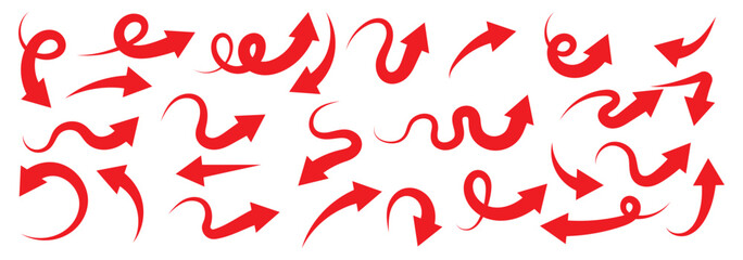 hand drawn arrow collection. vector