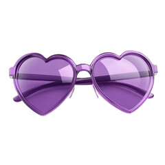 Purple Heart Shaped Sunglasses Fashionable Accessory