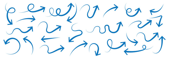 hand drawn arrow collection. vector