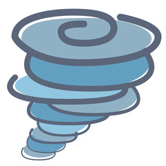 シンプルな竜巻のイラスト