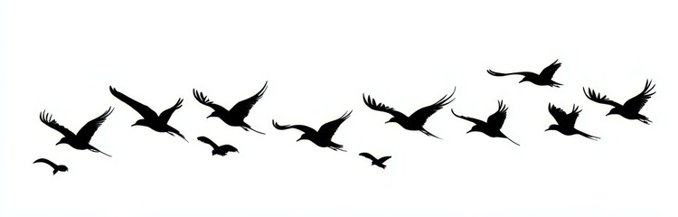 A Flock of Birds in Flight