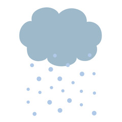 雪が降っている雲のイラスト