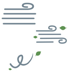 シンプルな風のイラスト