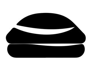 black bread on white background