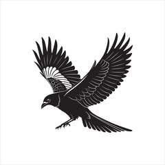 Flying dove silhouettes