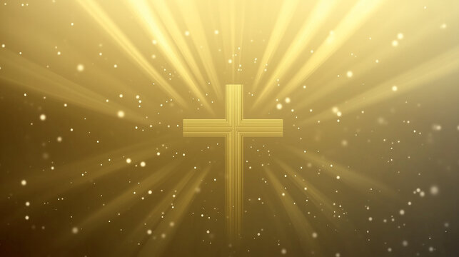 An elegant First Communion background featuring a chalice and host, bathed in soft golden light. The smooth gradient from cream to light gold makes it perfect for invitations or religious event poster