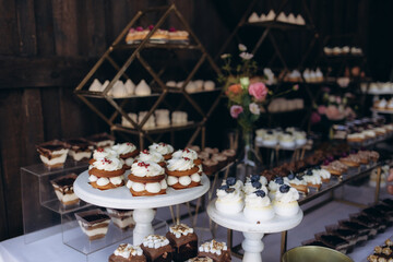 Elegant Dessert Table Arrangement for Stylish Wedding Reception or Special Event
