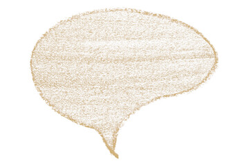 Separate light brown speech bubbles on transparent background.