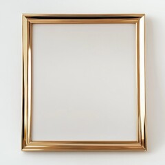 Obraz premium Gold Picture Frame on White Background (1)