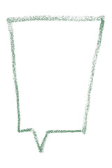 Separate green speech bubble on transparent background