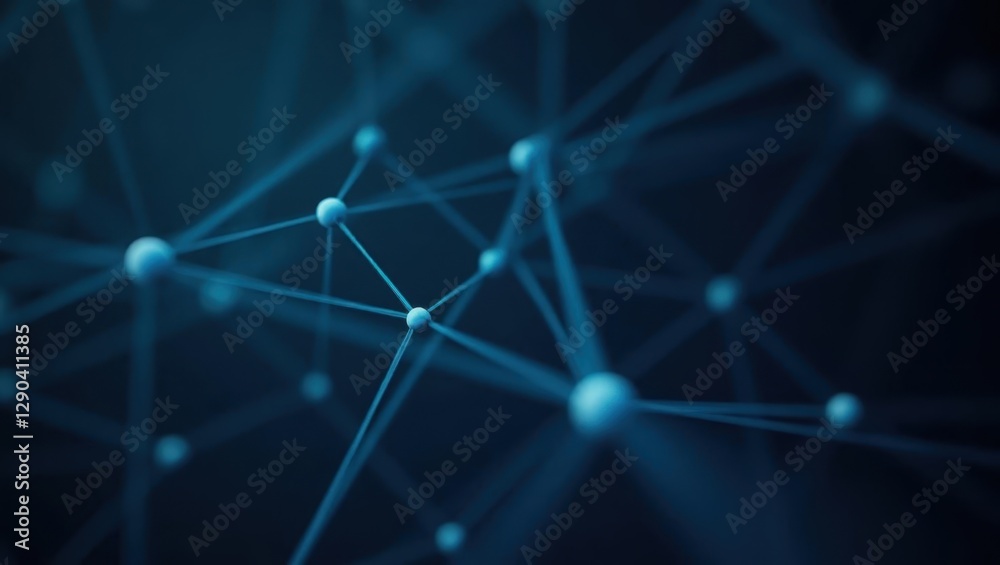 Poster graph neural network. background of network of connected lines and dots