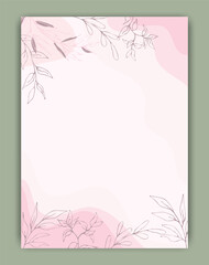 Blank wreath frame with green eucalyptus vector