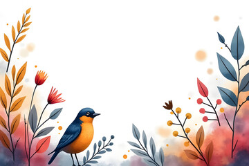 autumn background with leaves