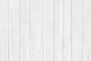 White wood planks texture background with vertical natural patterns for design art work and interior or exterior.