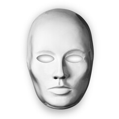 Maschera bianca per donna. File con sfondo trasparente per sovrapposizione su fotografie di visi