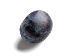 Ripe plum on white background