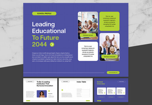 Green And Blue School Profile