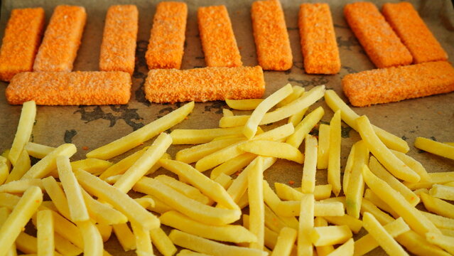 fries and fish sticks