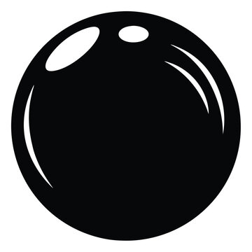 baoding ball vector silhouette black color