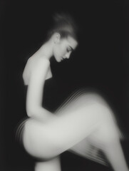 Naklejka premium Elegant silhouette of a woman