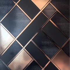 Rose Gold Metallic Abstract Geometric Textured Background