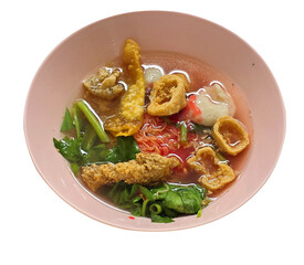 Pink Noodle Soup. Thai called 