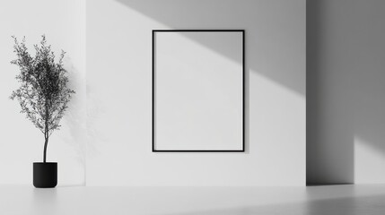 Obraz premium A minimalist black-and-white typography wall print with clean