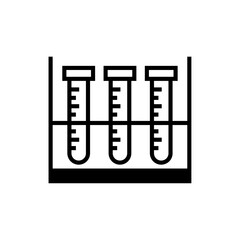 Science tubes icon on white background.