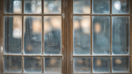 Old dirty scratched window background, weathered texture and grunge details