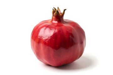 Single pomegranate isolated on white background

