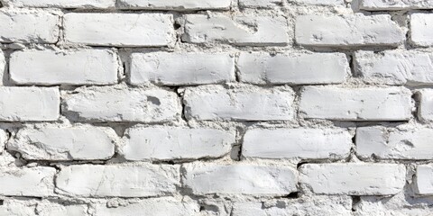 Obraz premium Abstract white brick wall texture showcasing a smooth surface with irregular patterns and light shadows enhancing the overall visual depth.