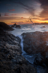 sunset over the sea