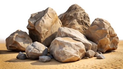 Massive Desert Rocks: Ultra-HD Photorealistic Isolated Scene