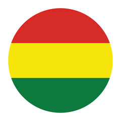 Bolivia circle flag logo icon digital vector illustration