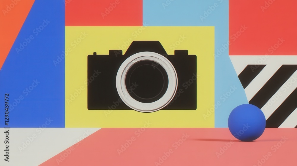 Fototapete a bold retro-style poster with a catchy phrase in block letters