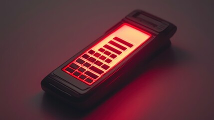 Retro Flip Phone with Glowing Screen Design